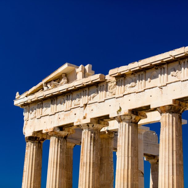 ancient columns in Greece