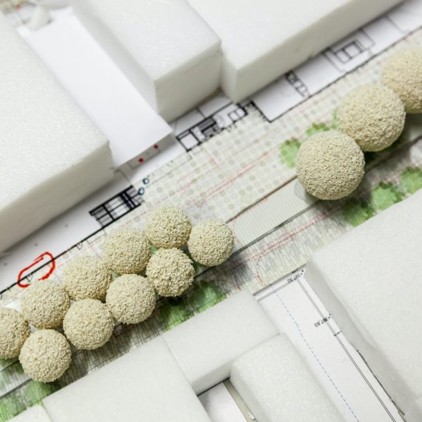 Architectural model, close-up