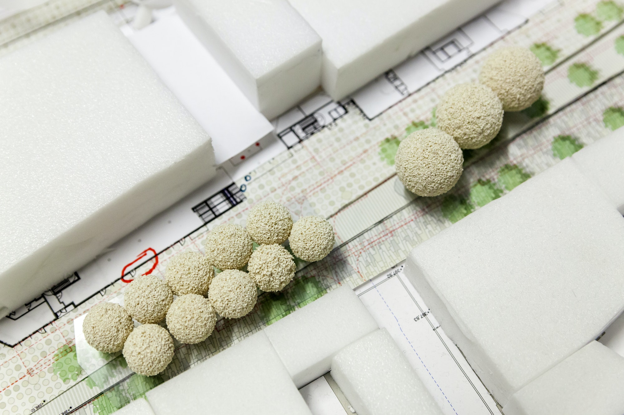 Architectural model, close-up