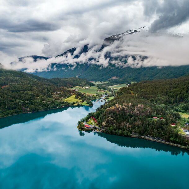 Beautiful Nature Norway aerial photography.