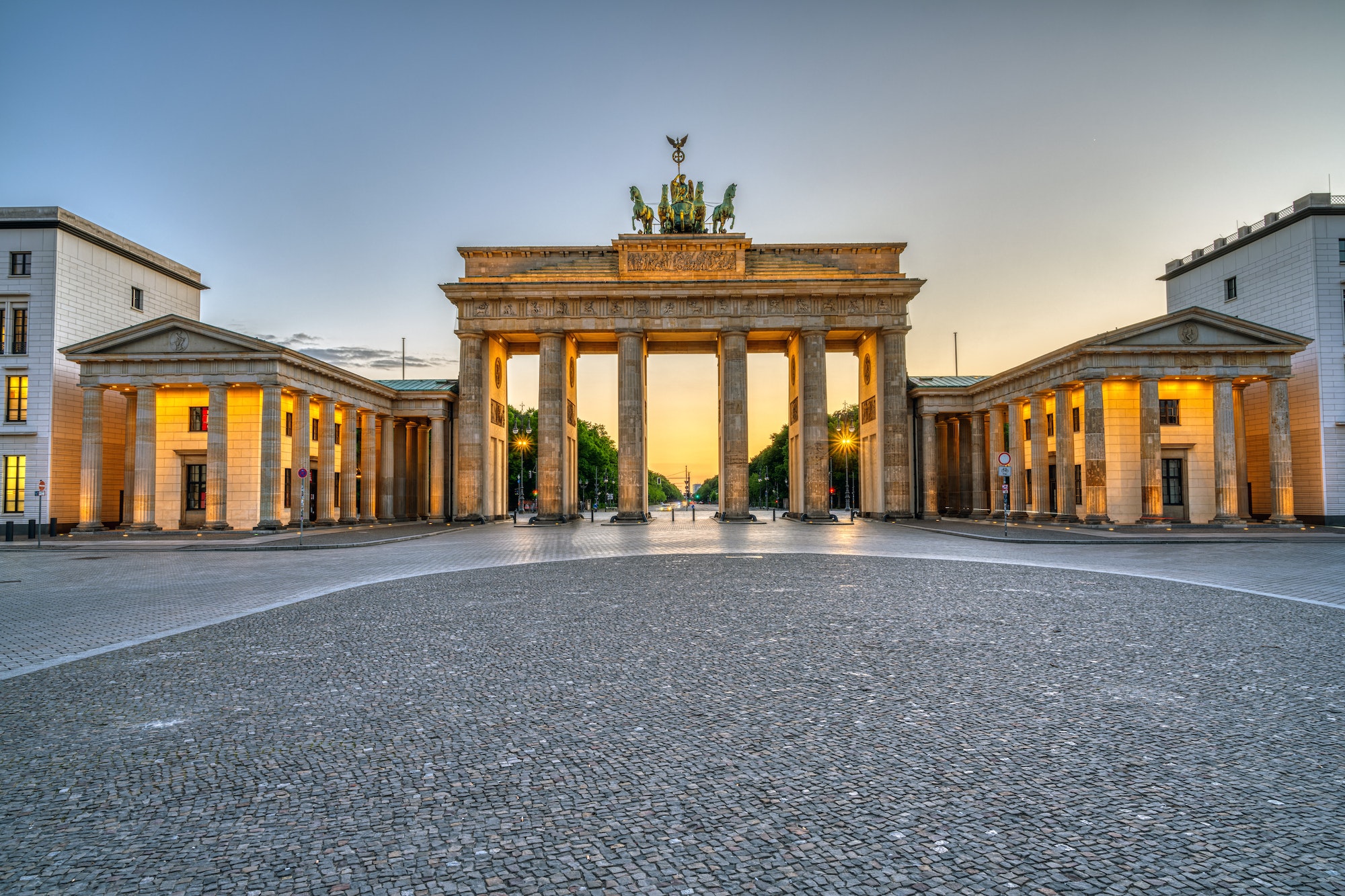 The iconic Brandenburg Gate in Berlin