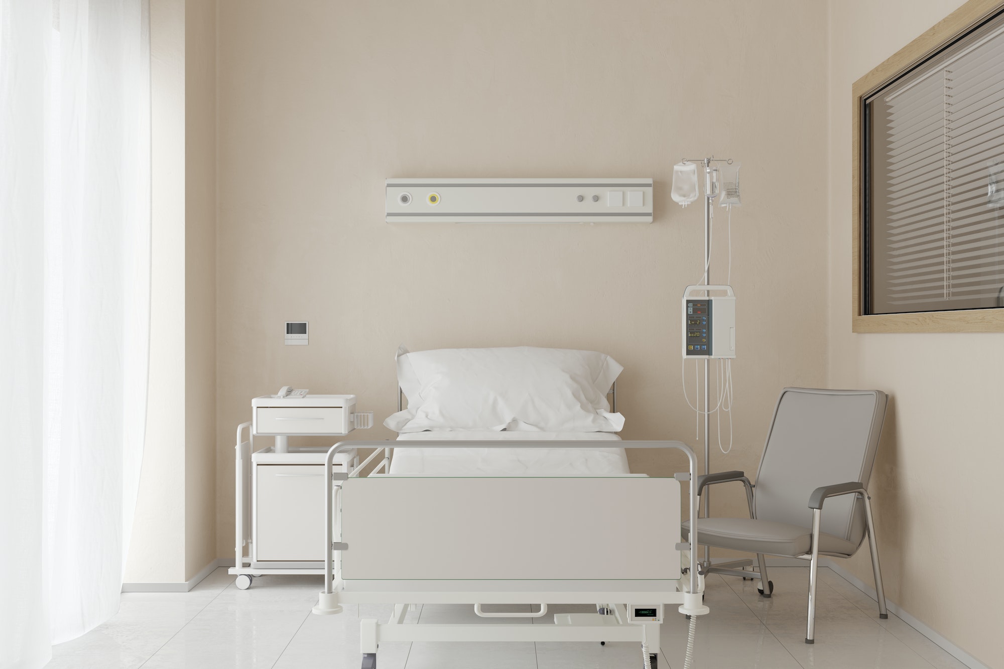 Modern hospital room