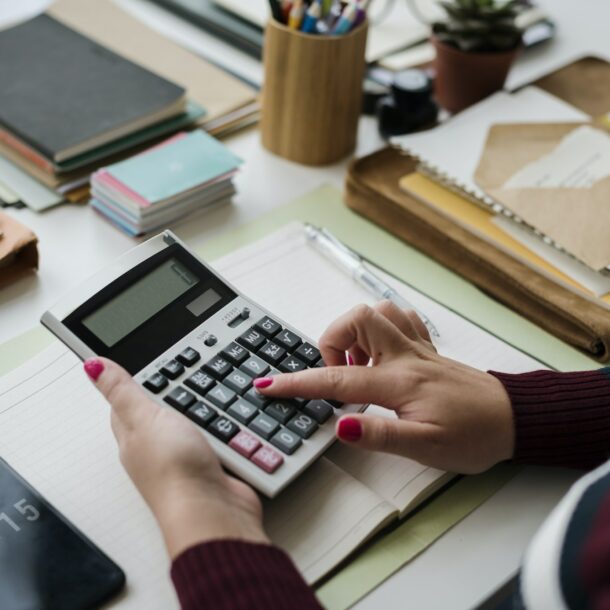 Woman accountant working on the desk