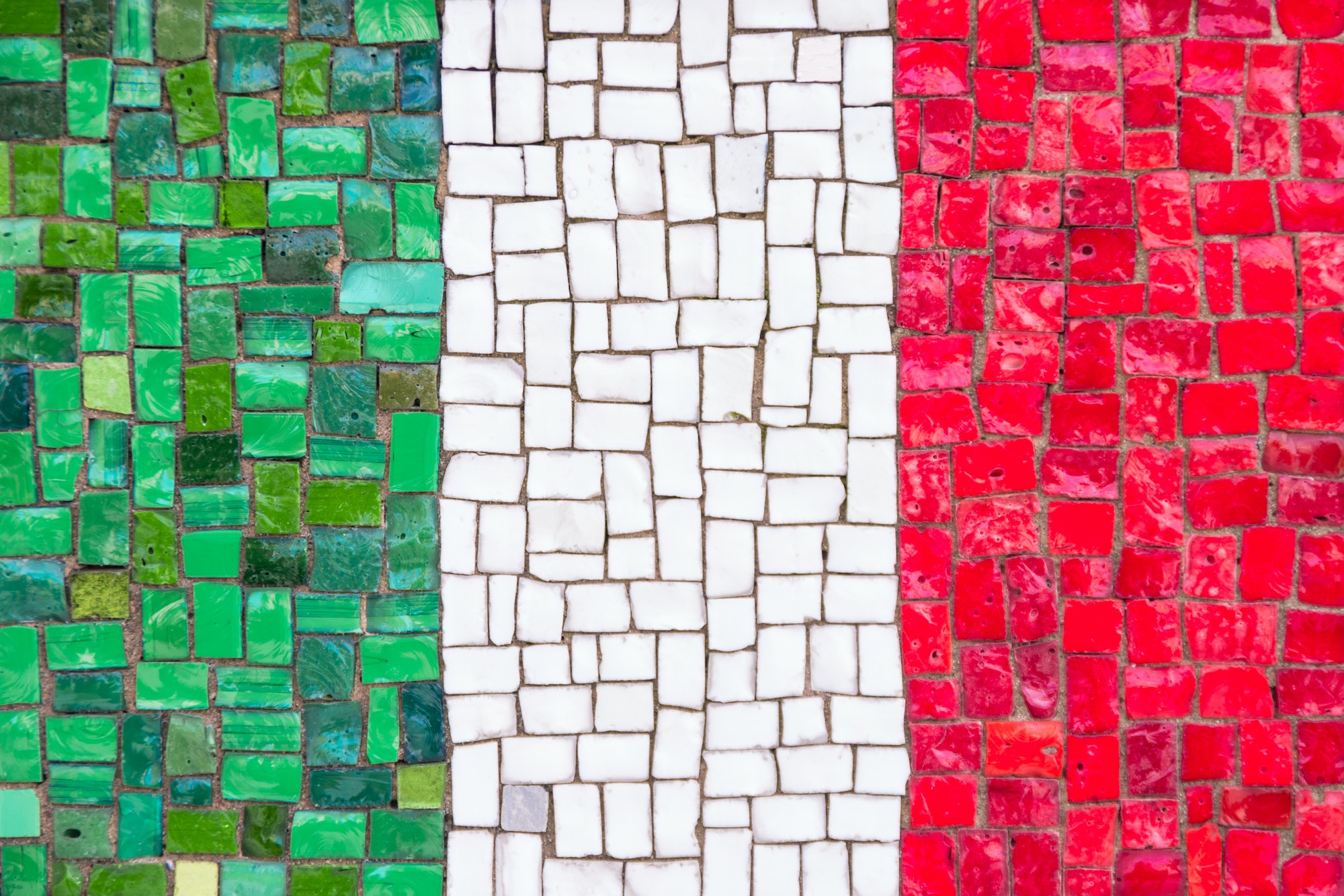 Italian flag mosaic